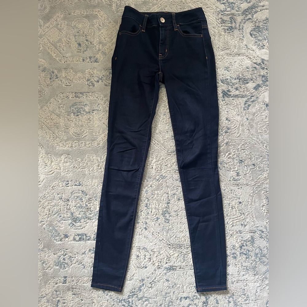 American Eagle Outfitters Dark Blue Jeggings - Size 00R